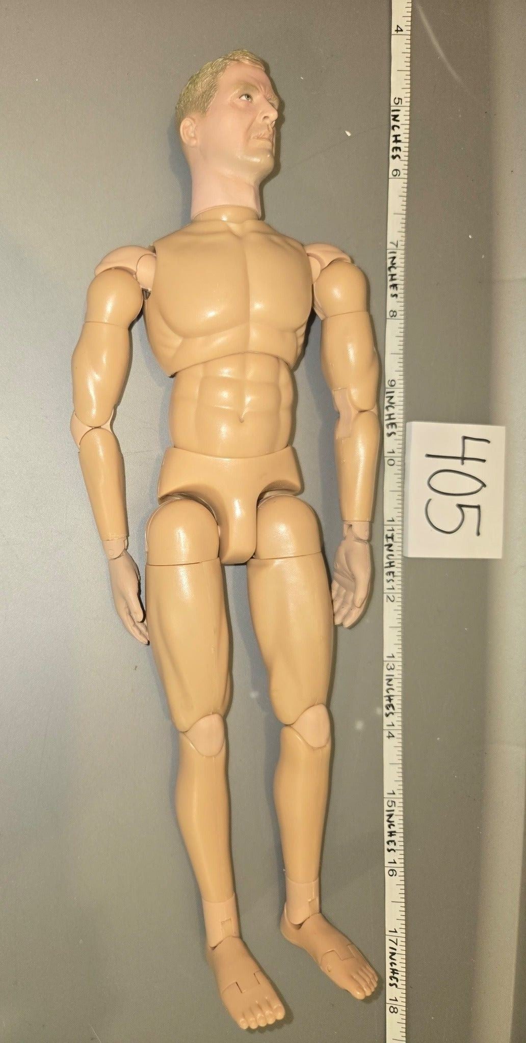 1/6 Scale Nude Male Action Figure Body with Blonde Head Sculpt - Dragon