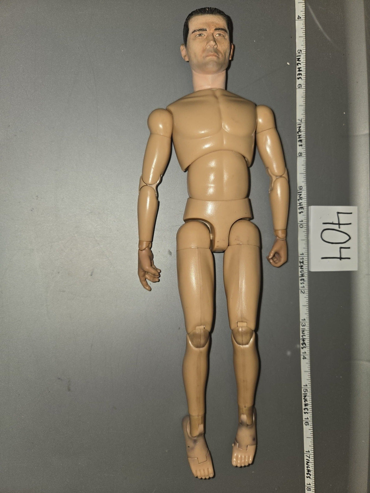 1/6 Scale Nude Male Action Figure Body with Head Sculpt - Dragon