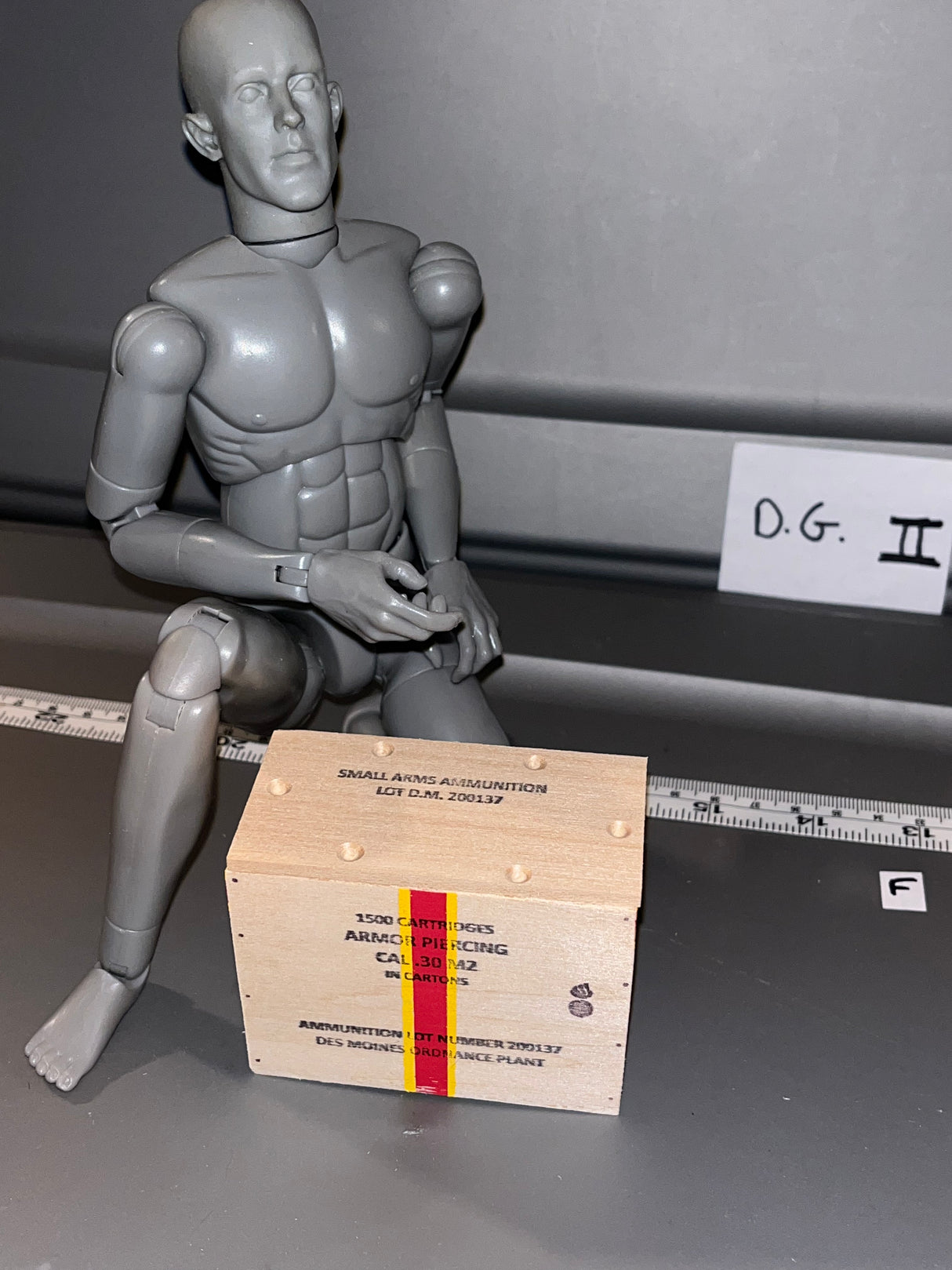 1/6 Scale WWII US .30 Caliber Ammunition Crate 108811