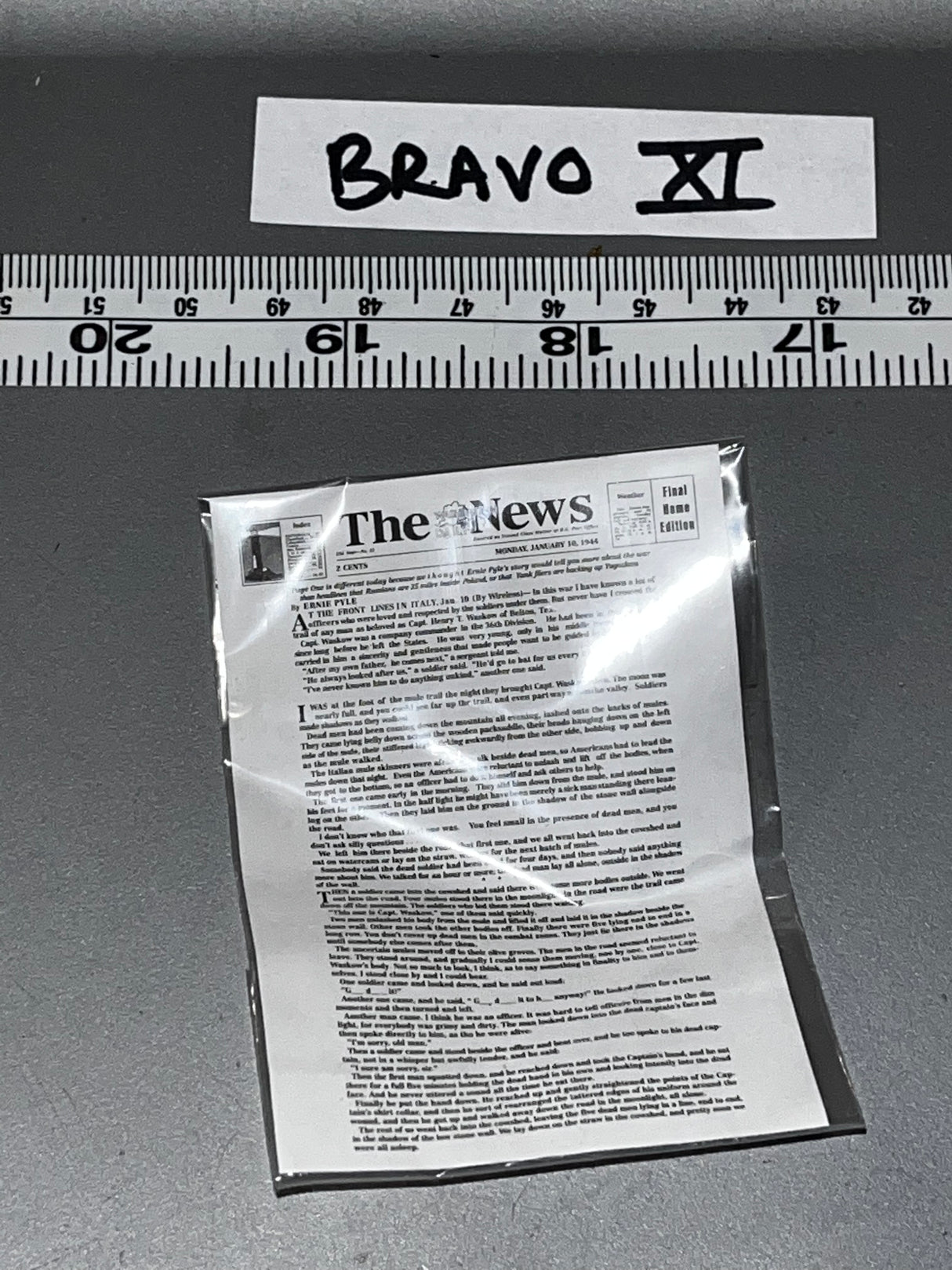 1:6 WWII US Newspaper