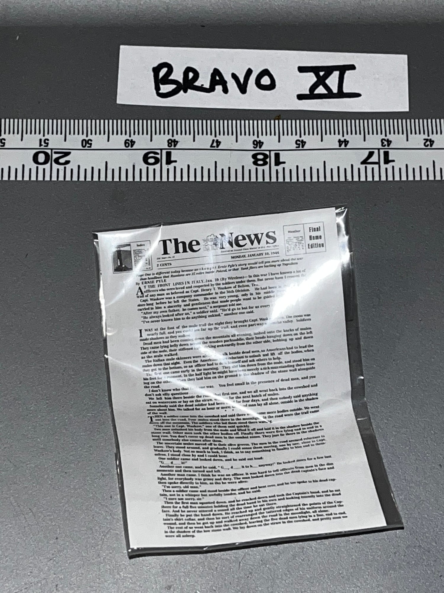 1:6 WWII US Newspaper