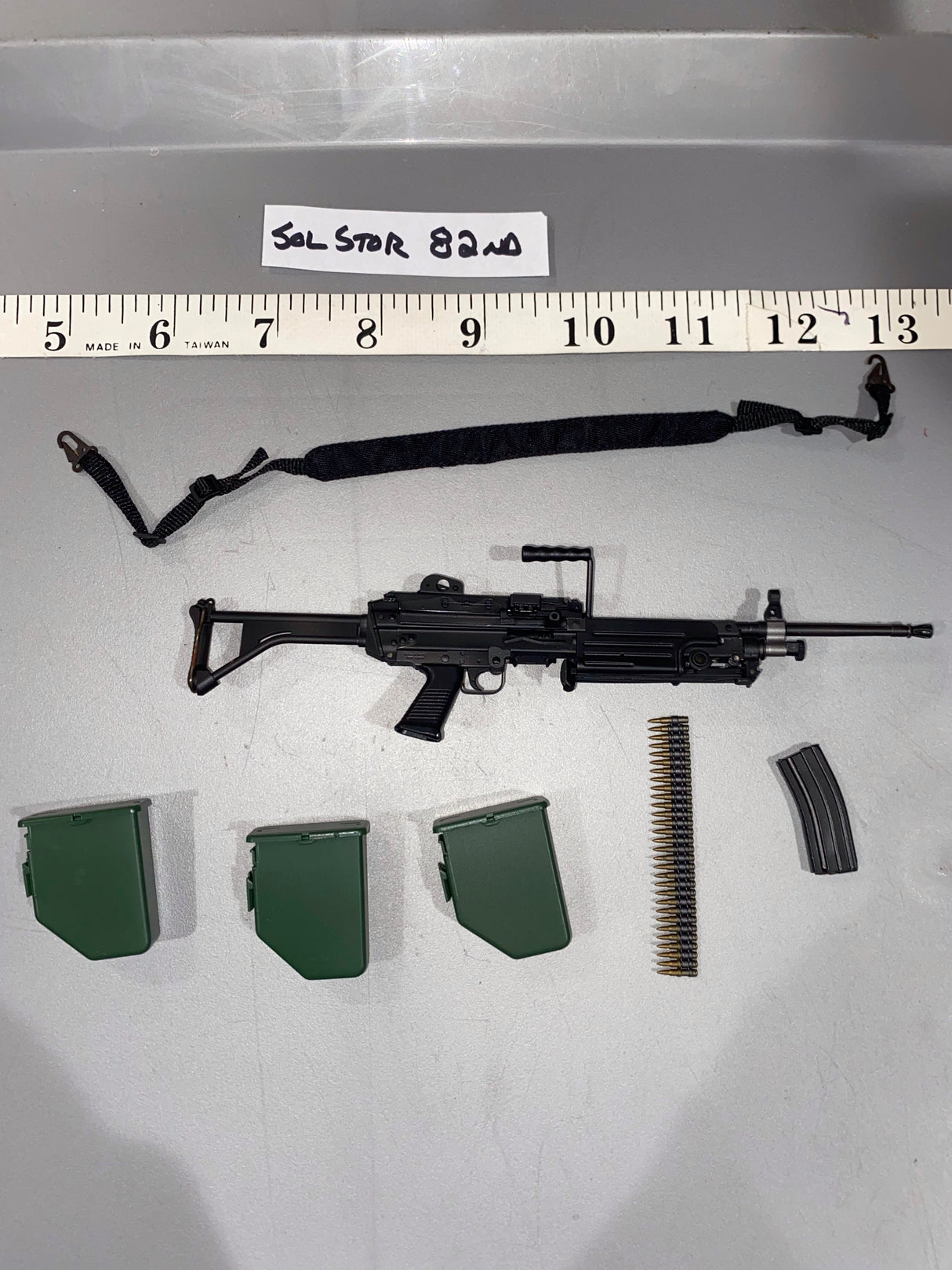 1:6 Scale Modern Era SAW Light Machine Gun - Soldier Story 82nd Airborne Paratrooper