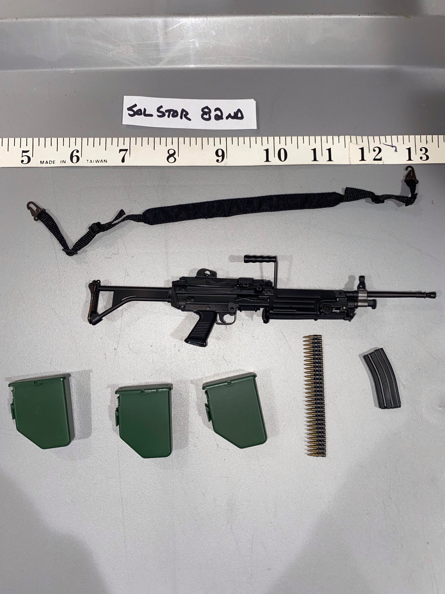 1:6 Scale Modern Era SAW Light Machine Gun - Soldier Story 82nd Airborne Paratrooper