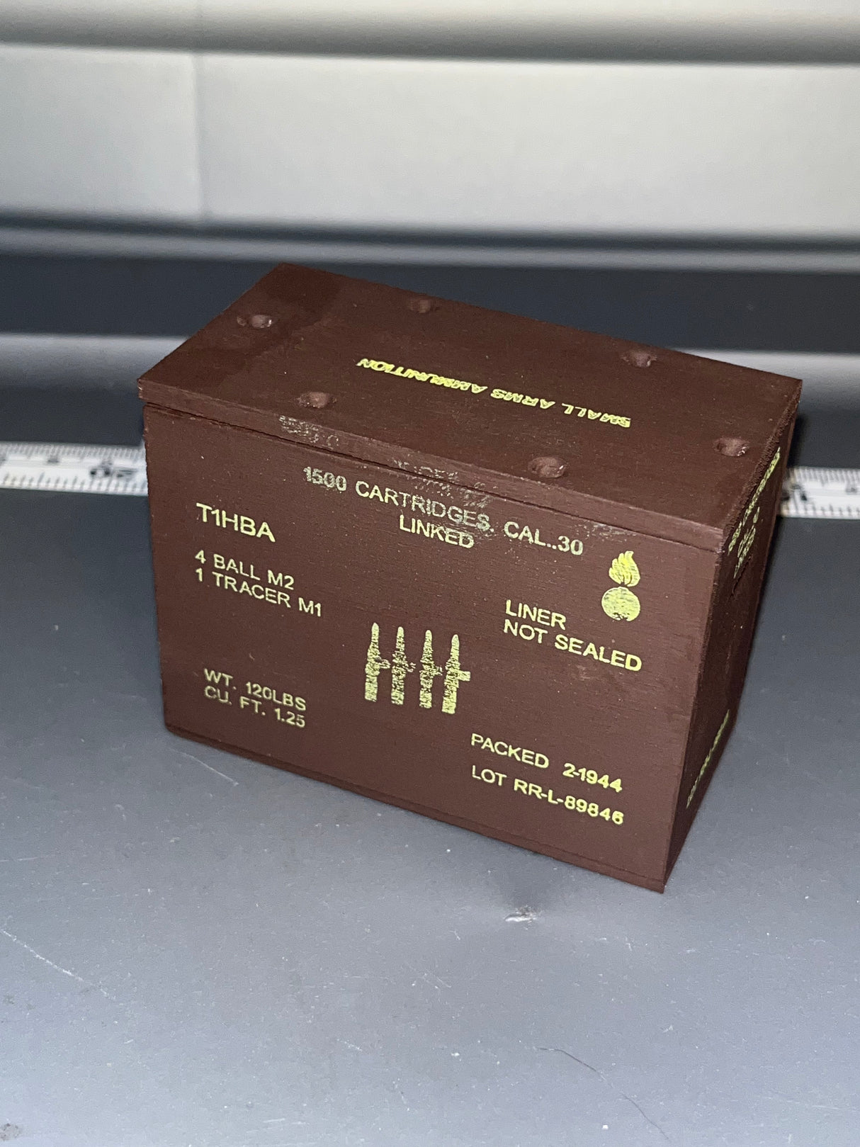 1/6 Scale WWII US .30 Caliber Ammunition Crate 103573