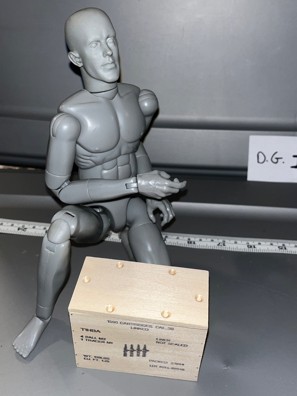 1/6 Scale WWII US .30 Caliber Ammunition Crate 108874