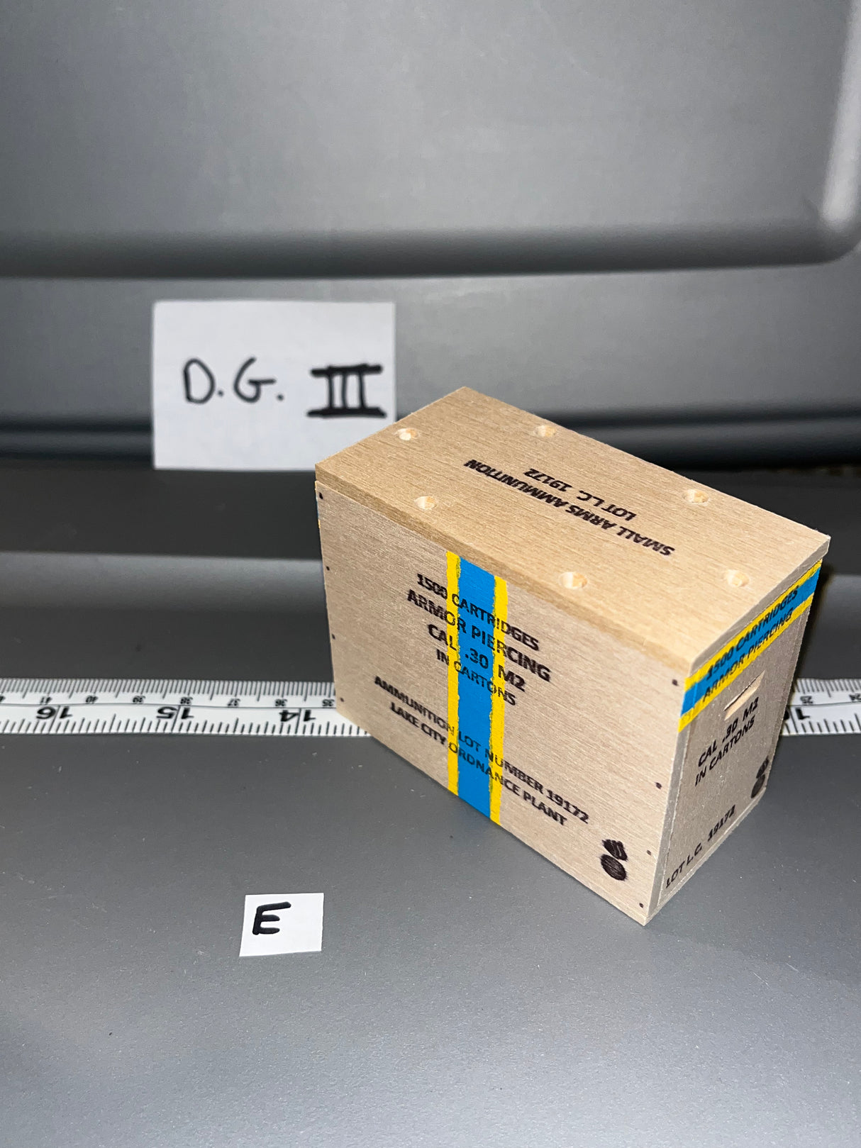 1/6 Scale WWII US .30 Caliber Ammunition Crate 108877
