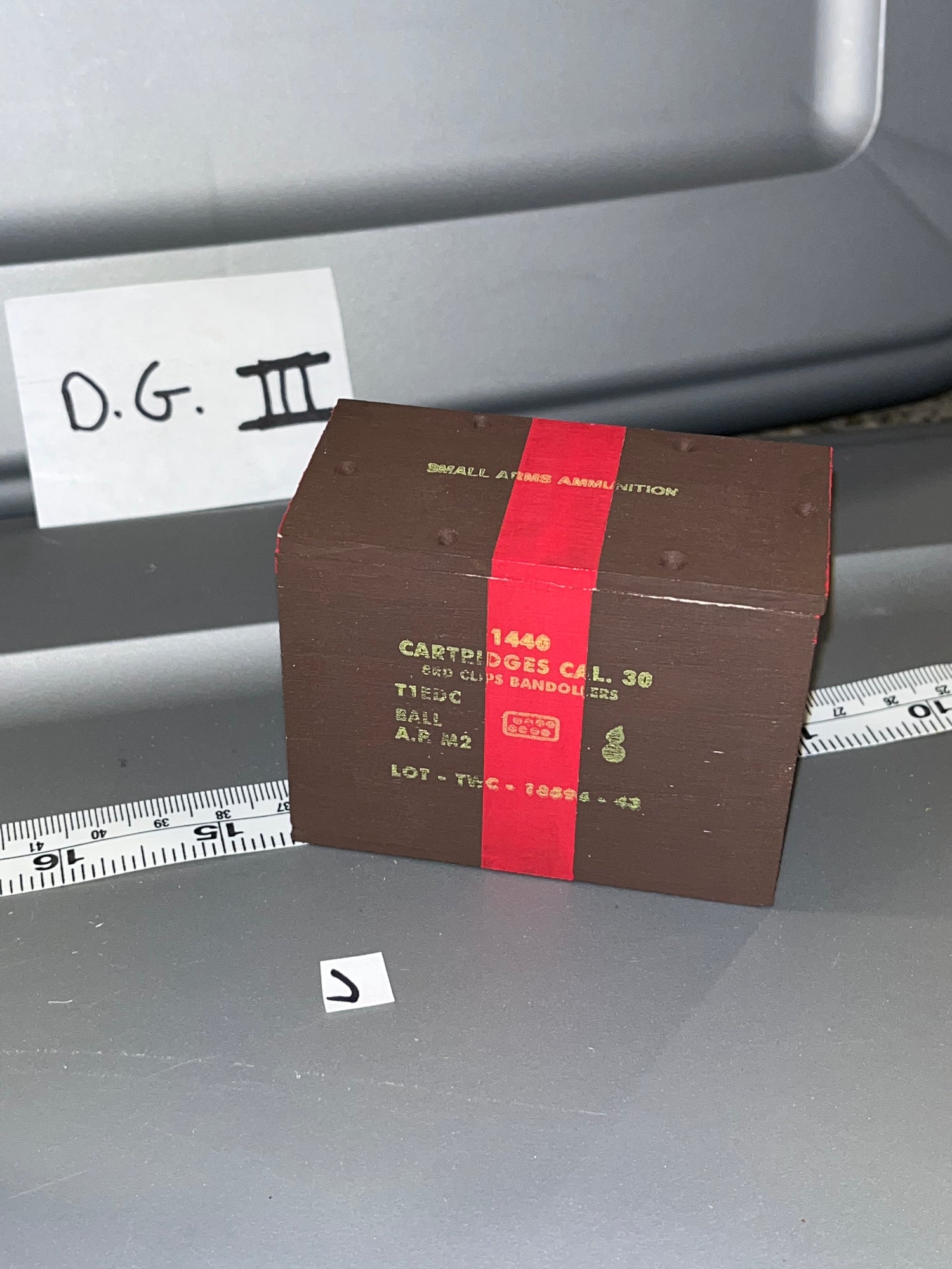 1/6 Scale WWII US .30 Caliber Ammunition Crate 108882