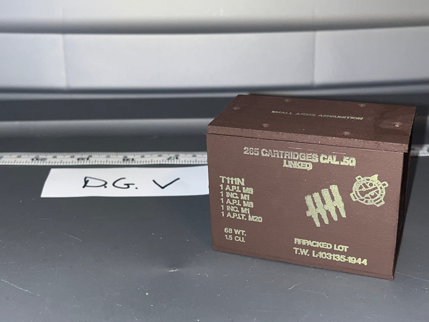 1/6 Scale WWII US .50 Caliber Ammunition Crate 103574