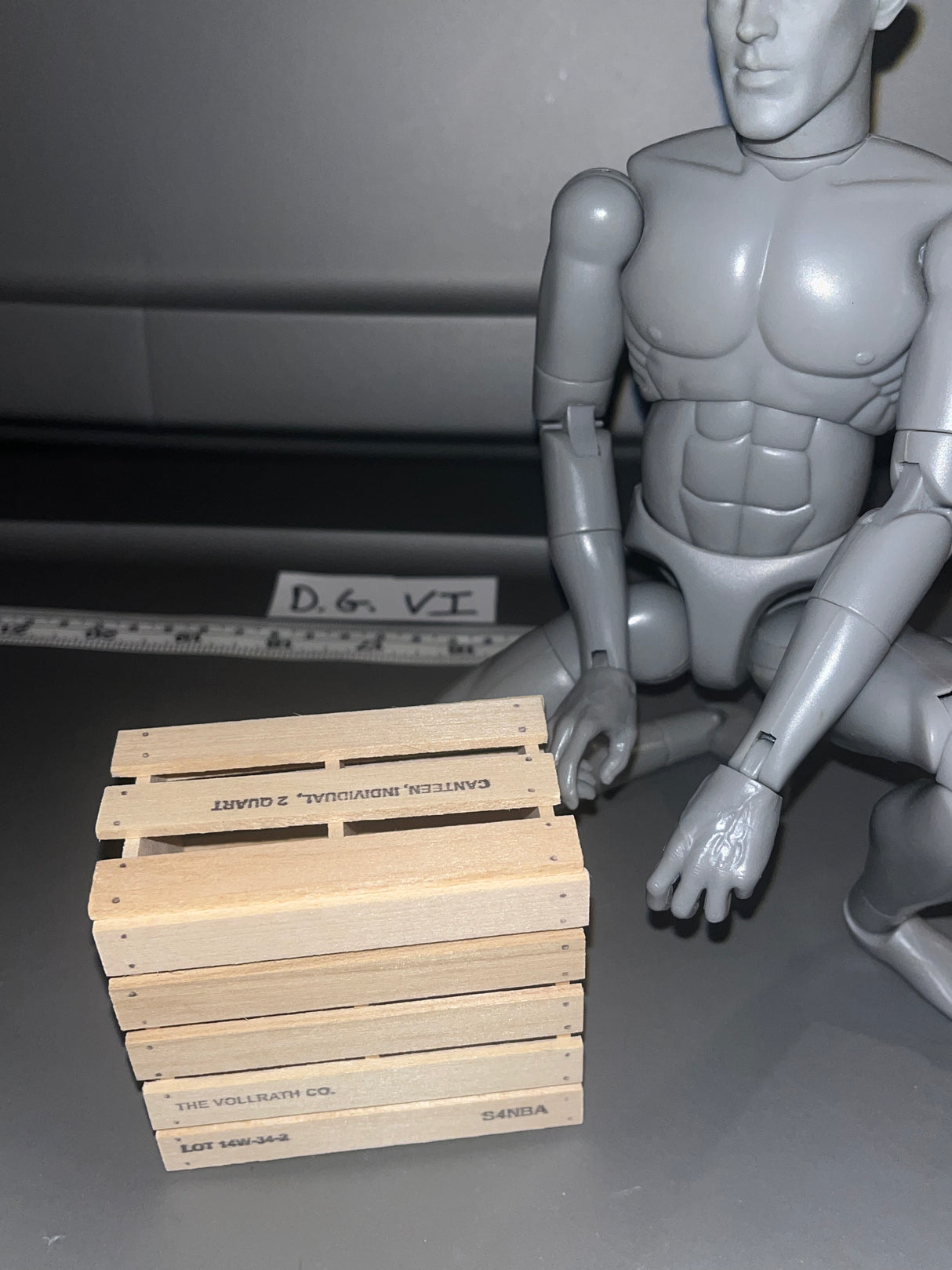 1/6 Scale WWII US Canteen Shipping Crate 108881A