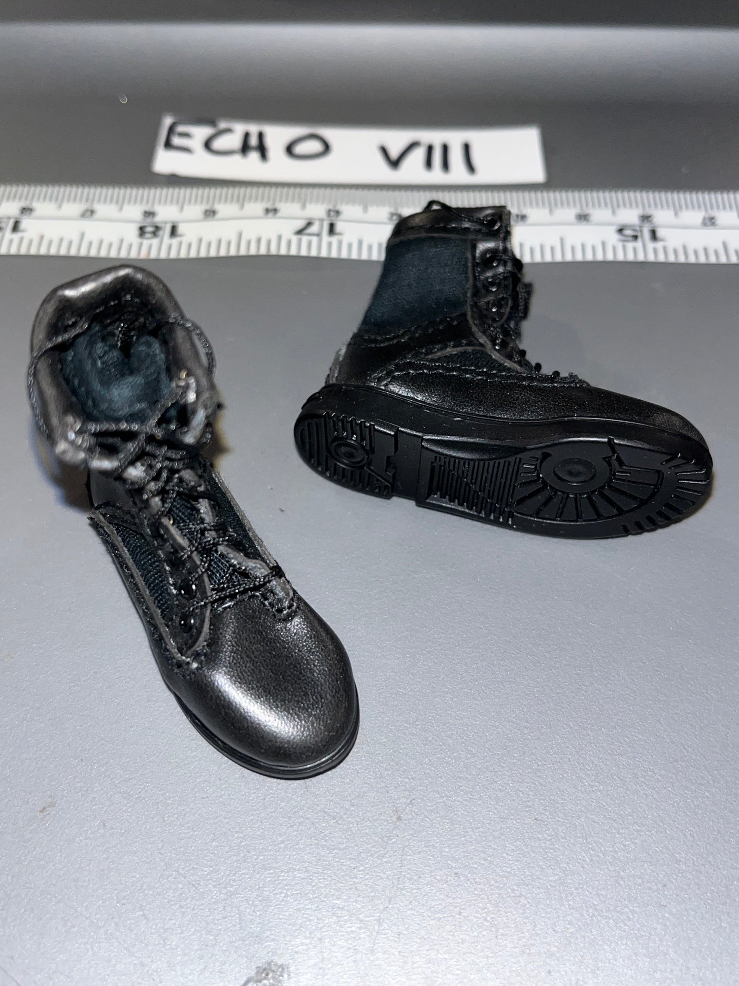 1/6 Scale Modern Era Police Black Combat Boots - DID 105622