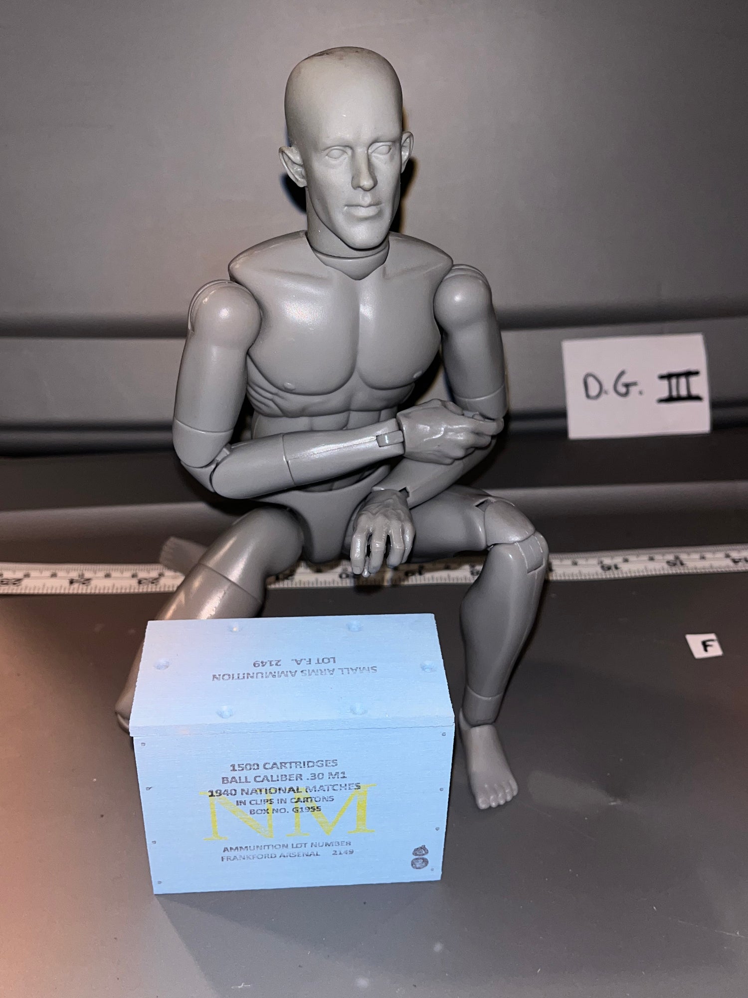 1/6 Scale WWII US .30 Caliber Ammunition Crate 108878