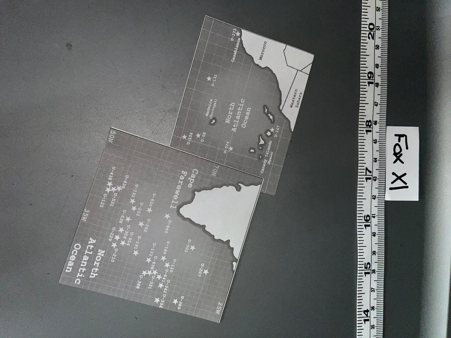 1/6 Scale WWII US Navy Naval Chart / Map 105211