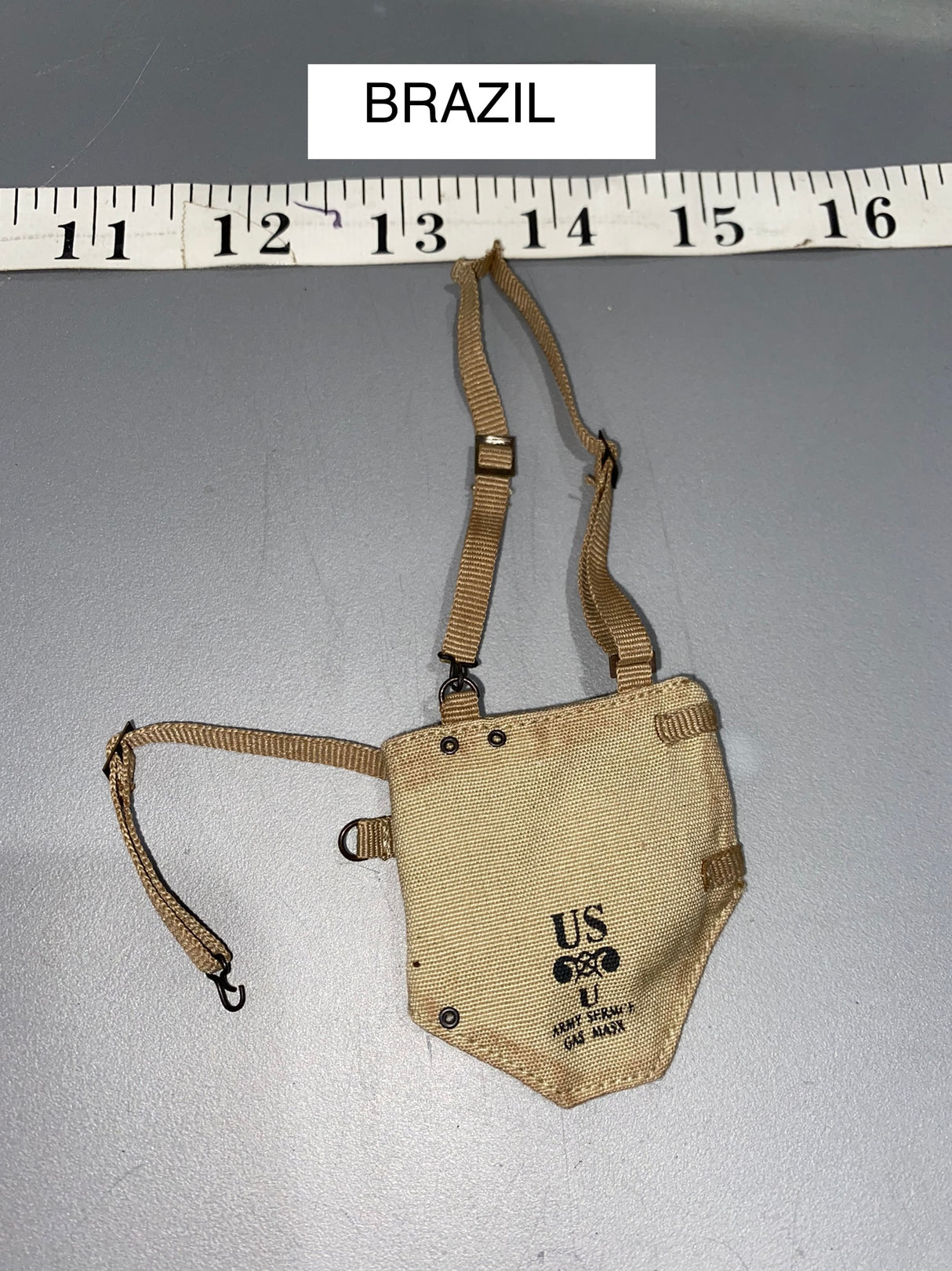 1/6 Scale WWII US Cloth Gas Mask Bag 112272