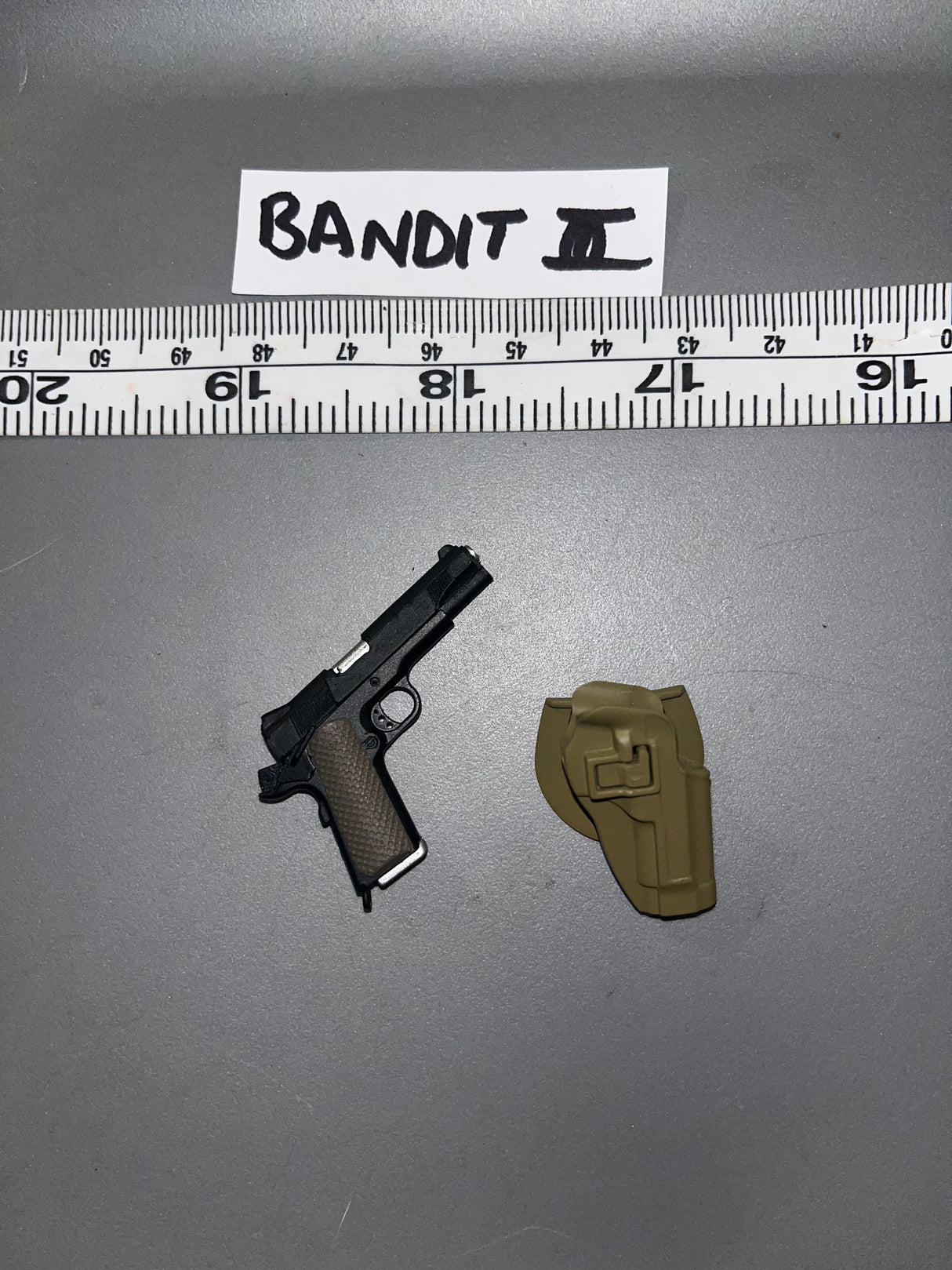 1/6 Scale Modern Pistol and Holster  -  Bandit Joe 111570