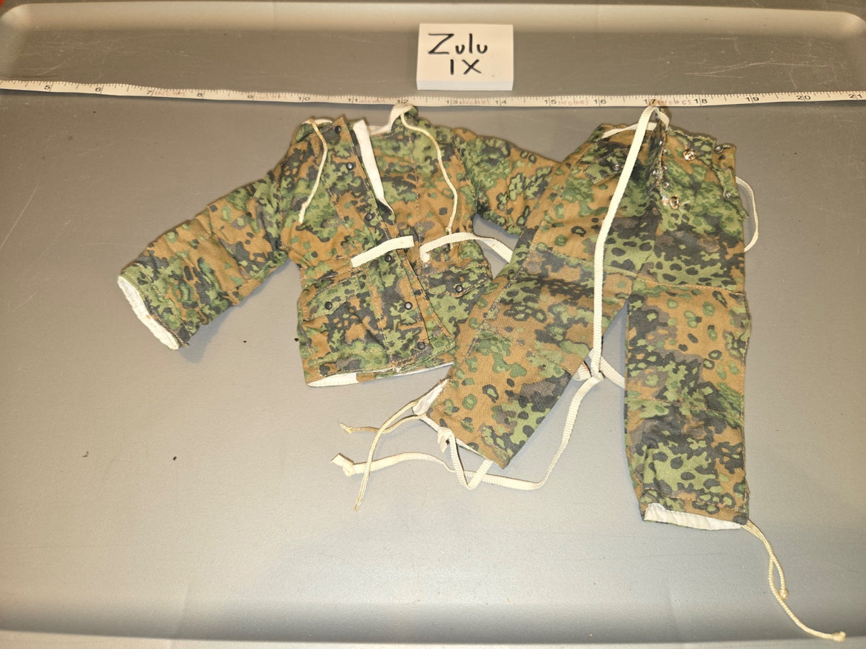 1/6 Scale WWII German Waffen Oak Leaf Camouflage Uniform Set - Zulu IX