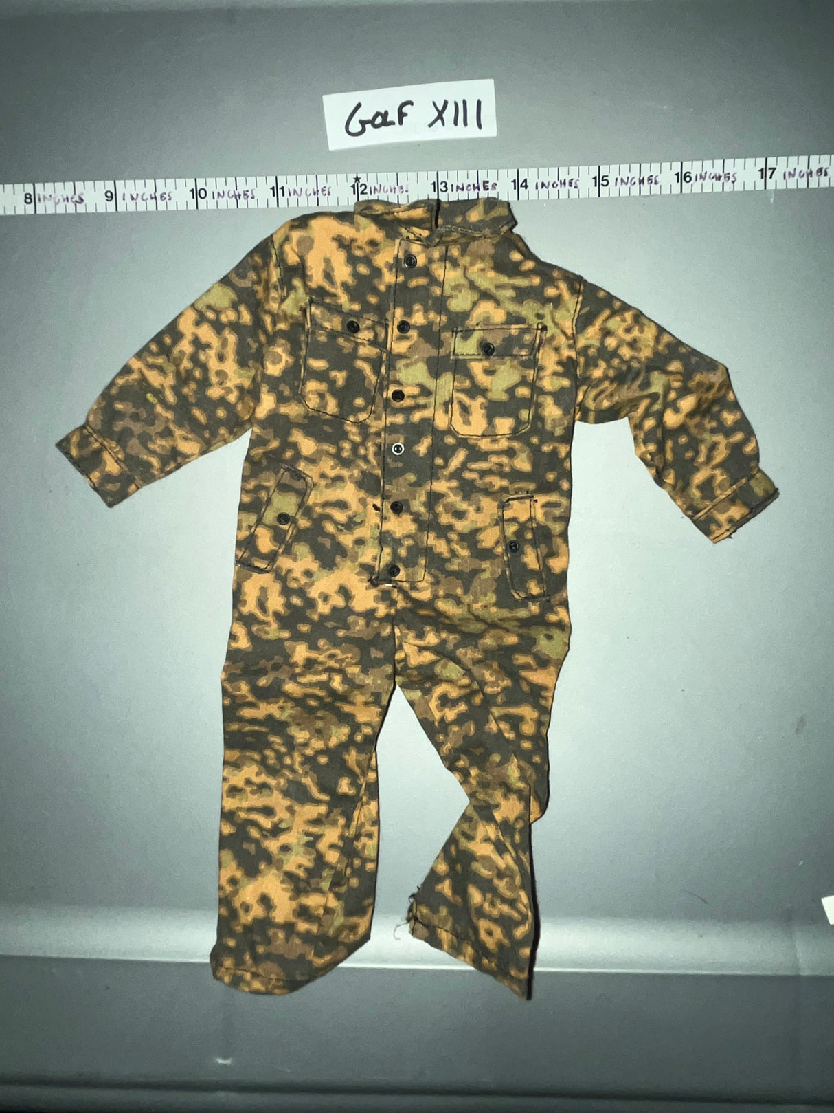 1/6 Scale WWII German Blurred Edge Camouflage Waffen Tanker Coveralls Uniform