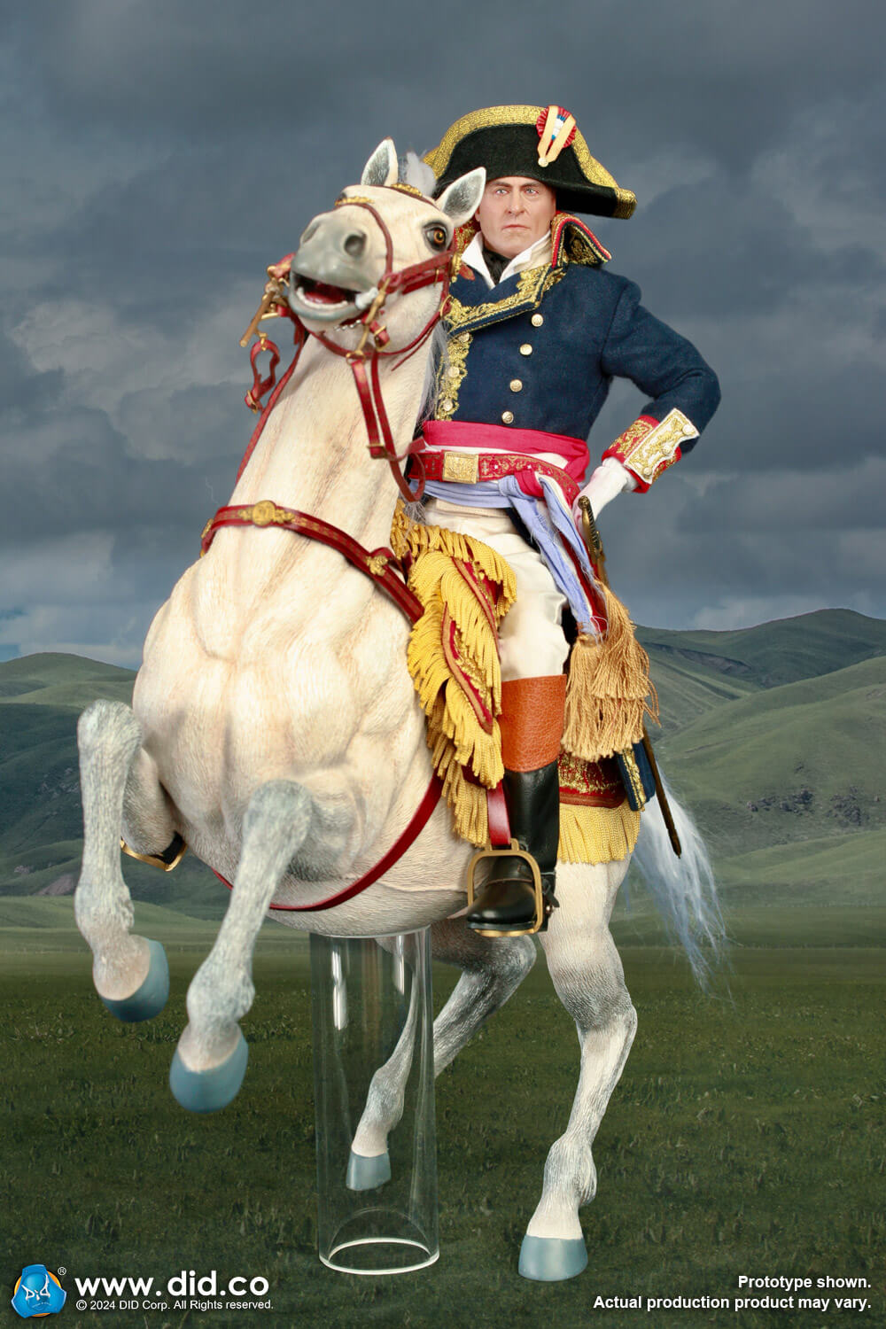 1/6 Scale Napoleon White War Horse (Prancing) - NIB DID E60078
