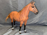 1/6 Scale Western Civil War Light Brown Cavalry Horse - DID