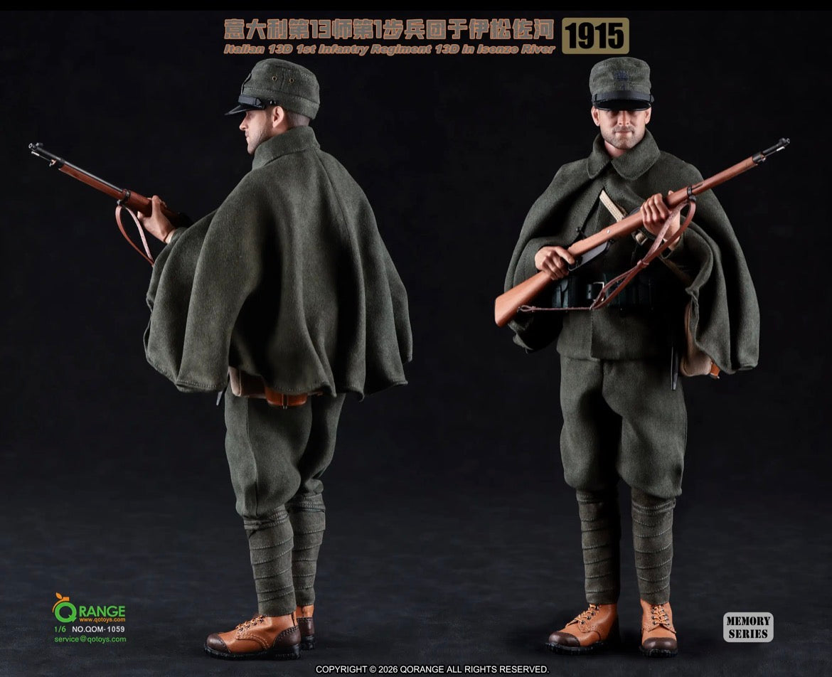1/6 Scale World War One Italian 13D 1st Infantry Regiment 13D in Isonzo River 1915 QOM-1059 QORange *Preorder*