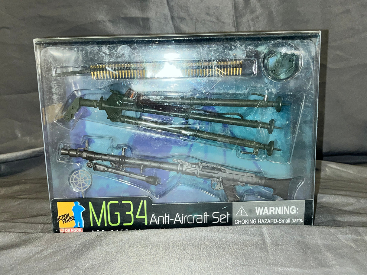 1/6 Scale WWII GERMAN Machine Gun MG-34 Anti-Aircraft Set -  NIB Dragon