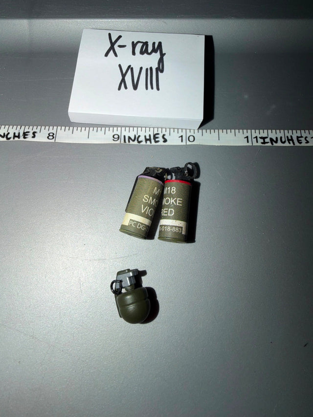 1/6 Scale Vietnam US M18 Smoke Grenade Lot - X-ray XVIII
