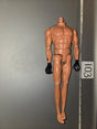 1/6 Scale Nude Muscular Action Figure Body with Black Gloved Hands - 103