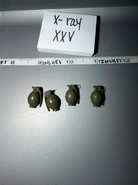 1/6 Scale WWII US M2 Pineapple Grenade Lot - X-ray XXV