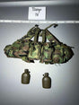 1/6 Scale Modern Era US Woodland MOLLE Chest Rig with Canteens - Tango IV