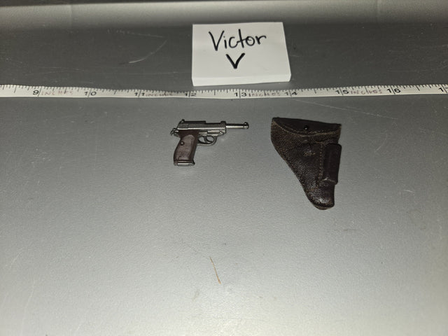 1/6 Scale WWII German Walther P38 Pistol and Holster - Victor V