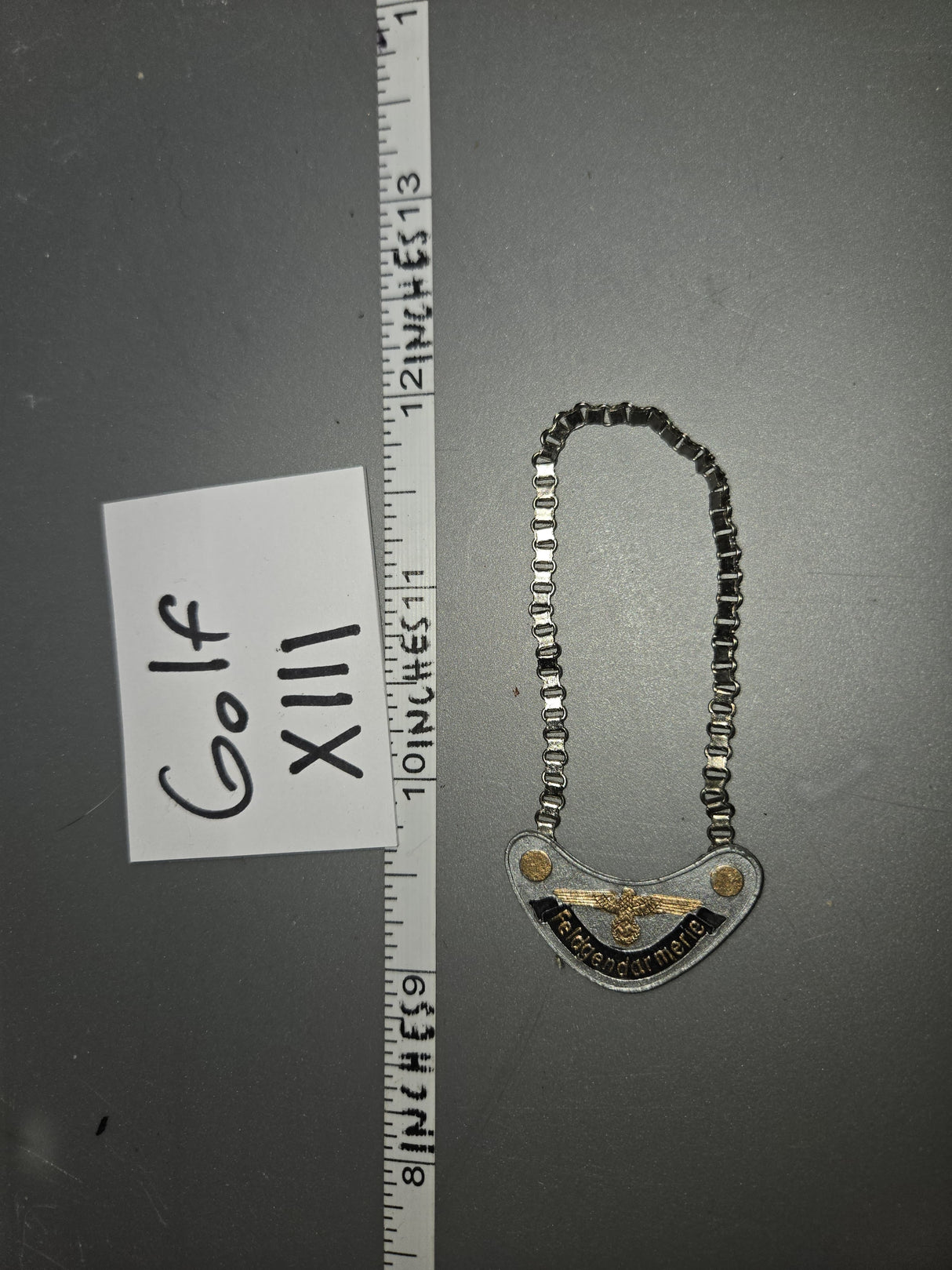 1:6 WWII German Military Police Neck Chain