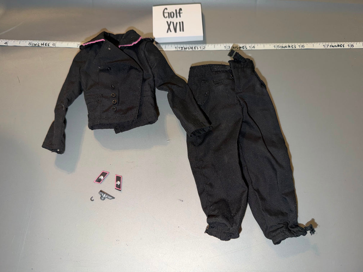 1/6 Scale WWII German Panzer Black Tanker Uniform