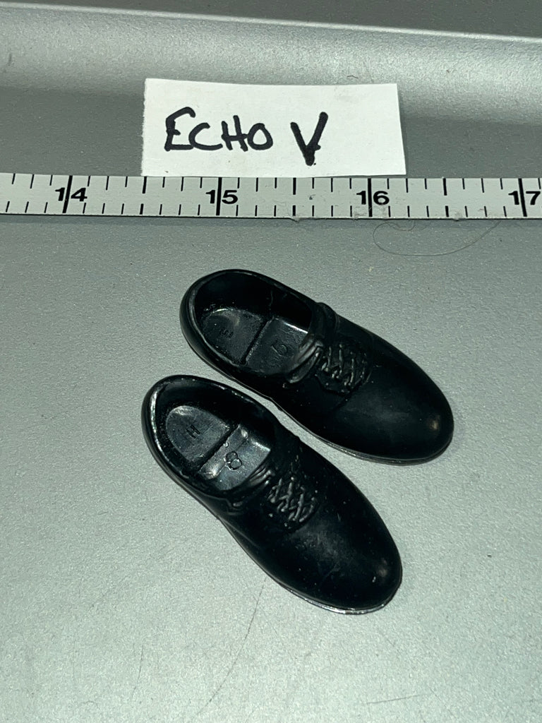 1/6 Scale Modern Black Dress Shoes