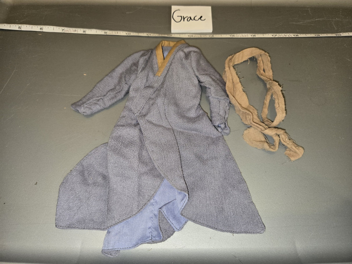 1/6 Scale Ancient Chinese Hanfu Robe with Sash - Grace