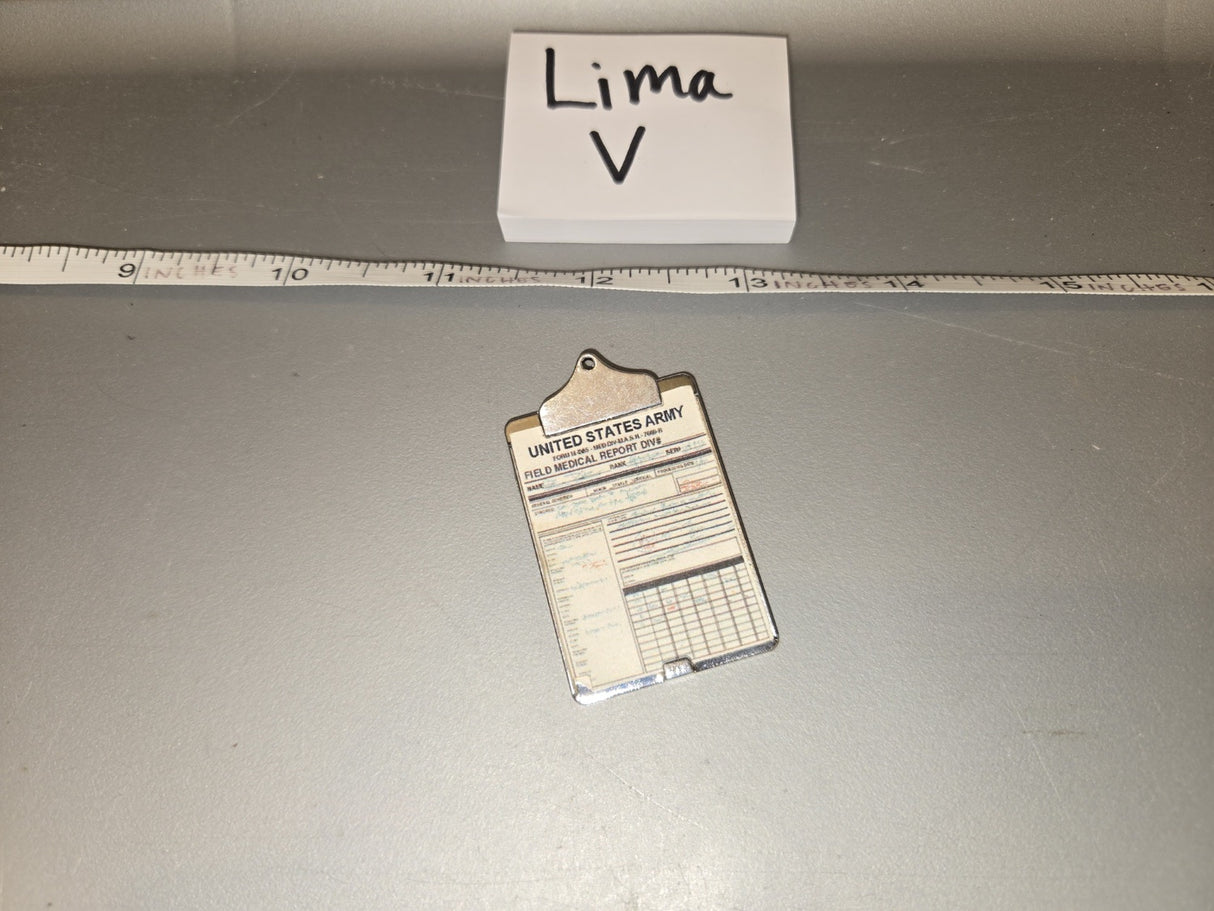 1/6 Scale WWII US Army Field Medical Report Clipboard - Lima V