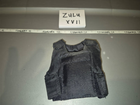 1/6 Scale Modern Era Black Body Armor Vest - Zulu XVII