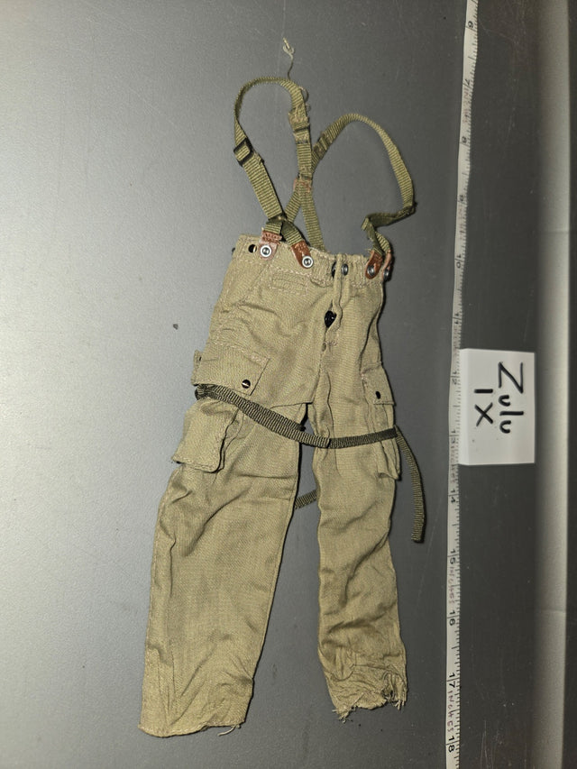 1/6 Scale WWII US Paratrooper Cargo Pants with Suspenders and Belt - Zulu XI