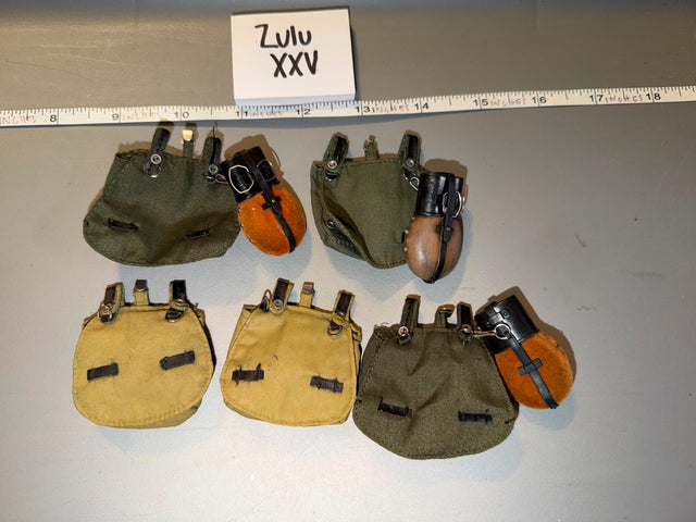 1/6 Scale WWII German Grenade Pouch and Grenade Set