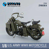 1/6 Scale ZY8038A - ZYTOYS - 1/6 WWII US Army Motorcycle Model - NIB ZYTOYS