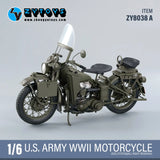 1/6 Scale ZY8038A - ZYTOYS - 1/6 WWII US Army Motorcycle Model - NIB ZYTOYS