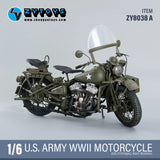 1/6 Scale ZY8038A - ZYTOYS - 1/6 WWII US Army Motorcycle Model - NIB ZYTOYS