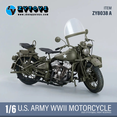 1/6 Scale ZY8038A - ZYTOYS - 1/6 WWII US Army Motorcycle Model - NIB ZYTOYS