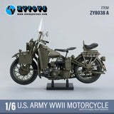 1/6 Scale ZY8038A - ZYTOYS - 1/6 WWII US Army Motorcycle Model - NIB ZYTOYS