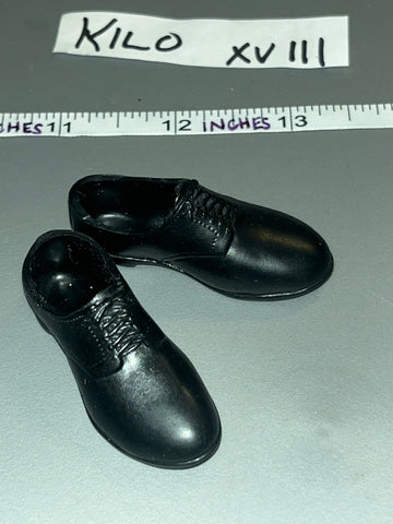 1/6 Scale Modern Black Dress Shoes