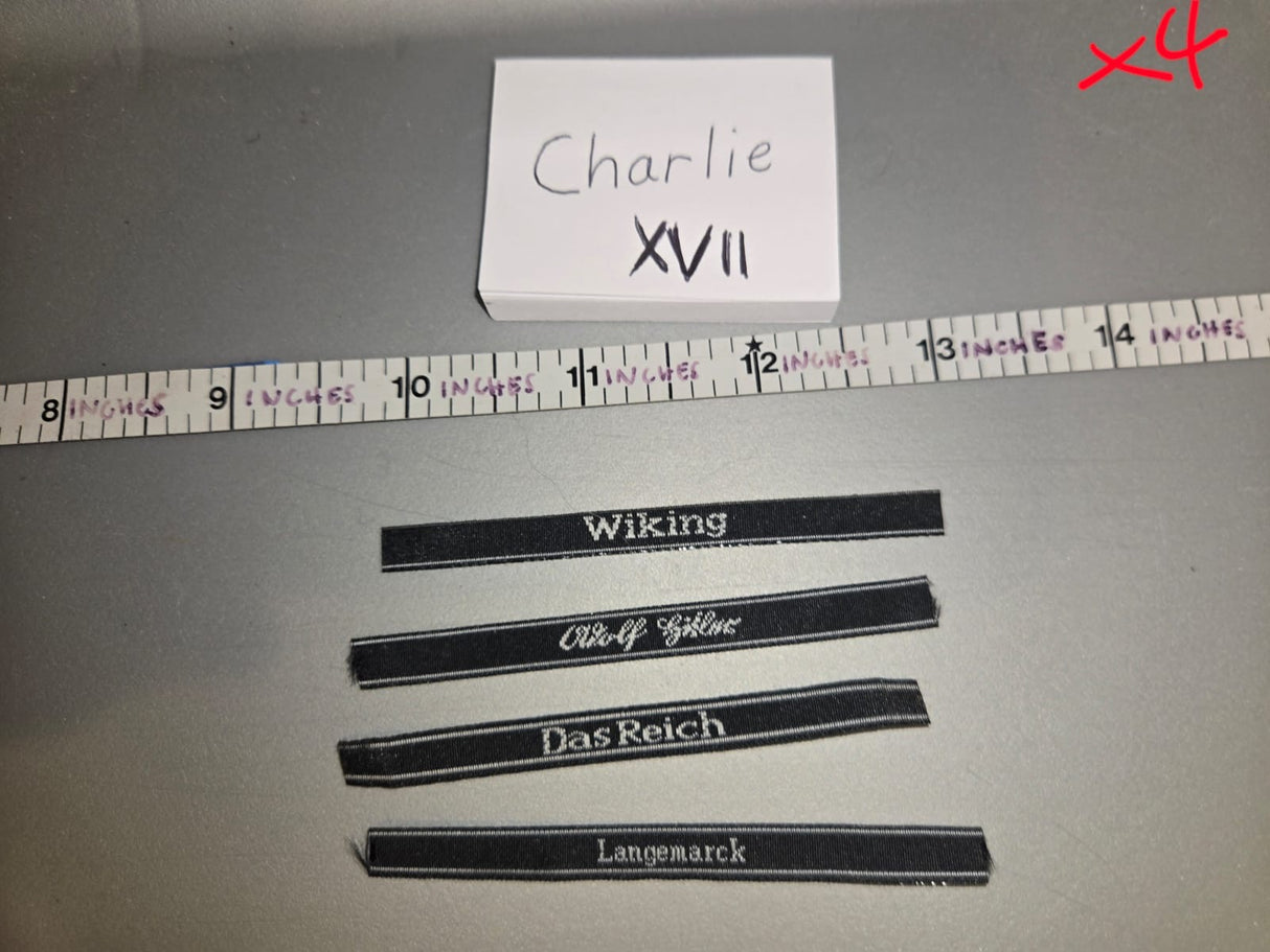 1/6 Scale WWII German Cuff Title Lot