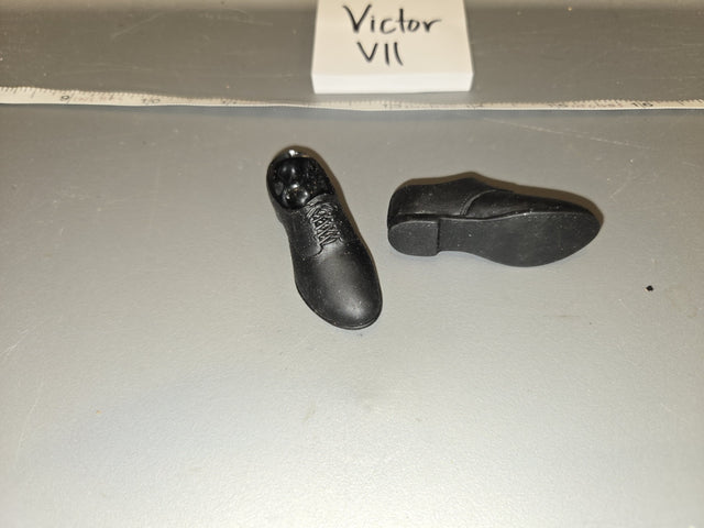 1/6 Scale Modern Black Dress Shoes - Victor VII