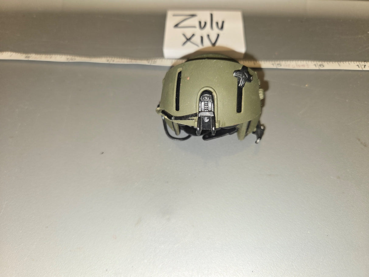 1/6 Scale Modern Era Tactical FAST Helmet with Rails and Chin Strap - Zulu XIV