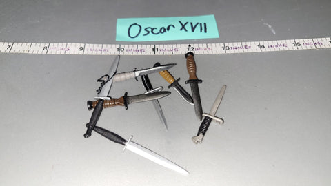 1/6 Scale WWII US Knife Lot