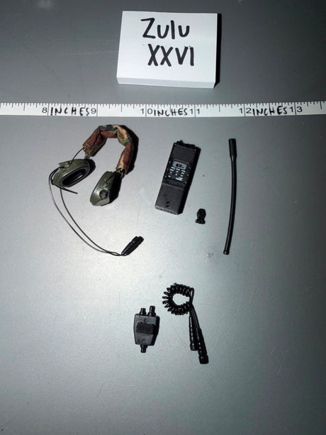 1/6 Scale Modern Era Military Communications Headset and Radio Set