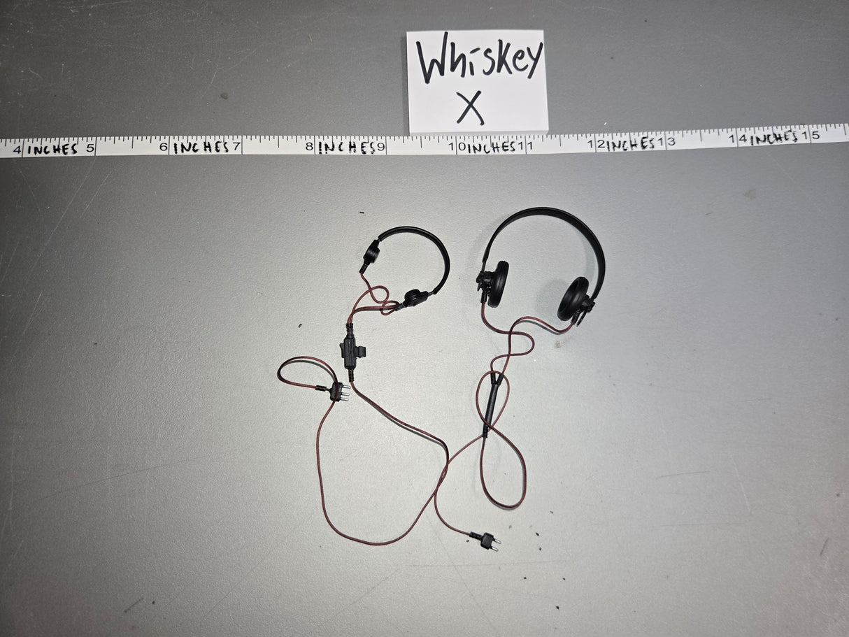 1/6 Scale WWII German Tanker Head Phones Set