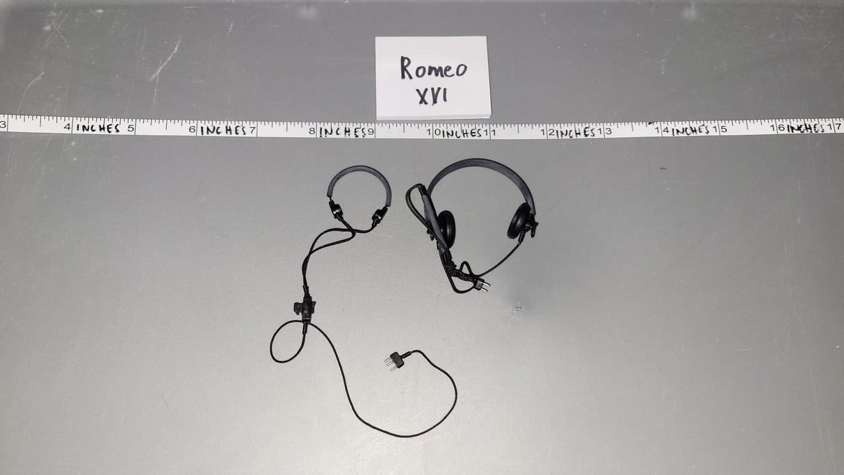 1/6 Scale WWII German Tanker Head Phones Set